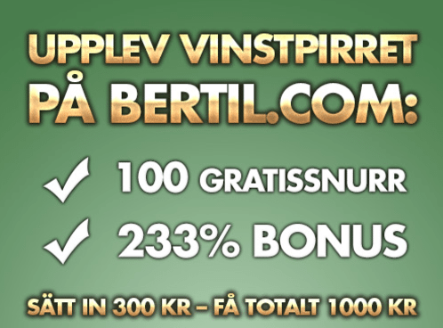 Bertil Casino bonus omsättningskrav, regler, bonuskod & insättning!