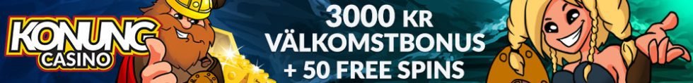 Konung Casino välkomstbonus - 3000 kr och 50 free spins på din första insättning