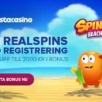 25 free spins utan insättning och omsättningskrav i Spinions Beach Party - InstaCasino