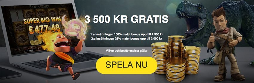 Roxy Palace Casino ger dig upp till 3 500 kronor i välkomstbonus
