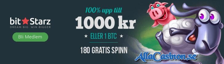 Få 180 free spins på BitStarz casino första insättning