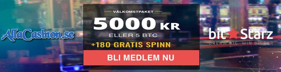 BitStarz Casino ger dig 5000kr och 180 free spins