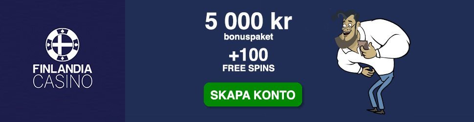 Finlandia Casino välkomstbonus upp till 5000 kronor