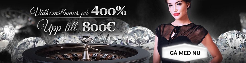 Diamond Club VIP Casino 400% upp till 18 000 kronor