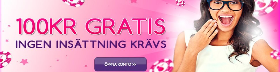 Få på Rosa Casino 100 kronor gratis utan insättning