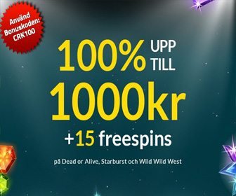 RedKings casino välkostbonus upp till 1000 kronor och 15 freespins
