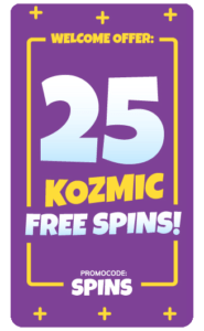 hos Kozmo Casino får du 25 free spins