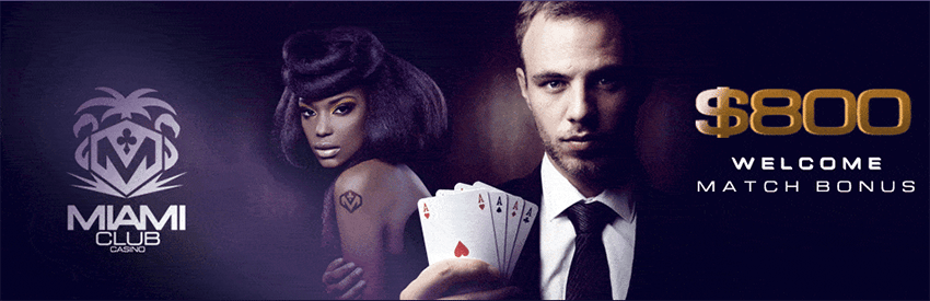 Miami Club Casino välkomstbonus upp till 8 000 kronor