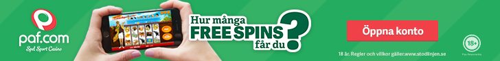Paf Casino free spins - 99 free spins utan omsättningskrav!