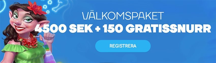 WildTornado casino välkomstbonus upp till 4500 kr och 150 gratissnurr