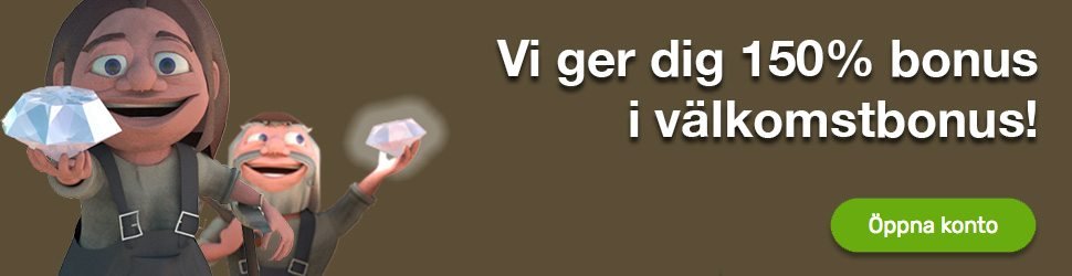 Carat casino välkomstbonus ger dig 150% upp till 750kr