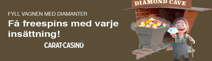 Med varje insättning hos Carat Casino får du freespins