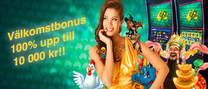 Fair Go Casino välkomstbonus upp till 10 000 kr