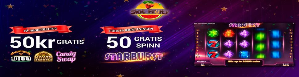 SLot Fruity casino gratis bonus och insättningbonus