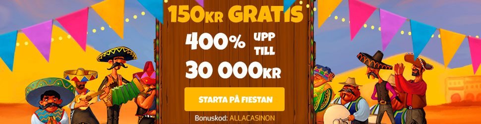 La Fiesta casino no deposit bonus - ange kampanjkoden ALLACASINON och få 150 kr gratis