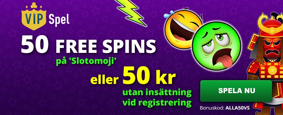 VIPspel casino gratis pengar - 50 kr gratis vid registrering