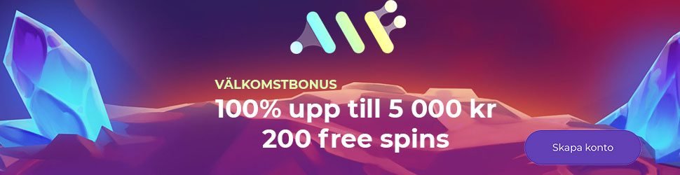 Alf Casino välkomstbonus - få upp till 5 000 kr och 200 free spins