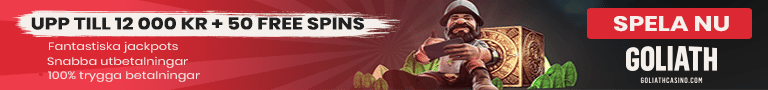 Goliath casino free spins - hämta 50 free spins vid din första insättning
