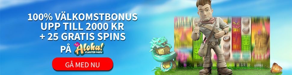 Spinzwin casino välkomstbonus ger dig upp till 2 000 kr och 25 free spins på Aloha