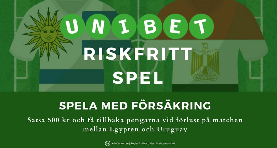 Unibet odds riskfritt spel - satsa 500 kr och få tillbaka pengarna vid förlust