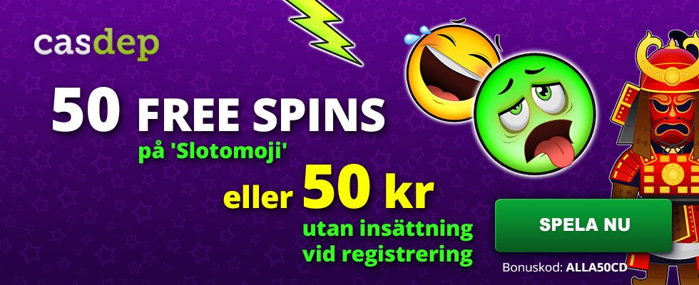 CasDep casino gratis free spins - 50 free spins vid registrering