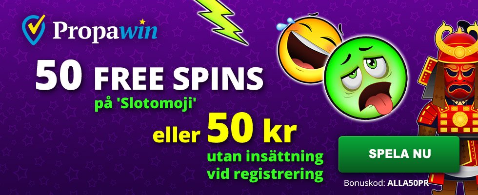 Propawin casino no deposit bonus - få 50 kronor gratis