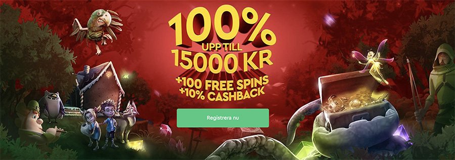 Slotsons casino välkomstpaket - 100% extra i casino bonus samt 100 free spins