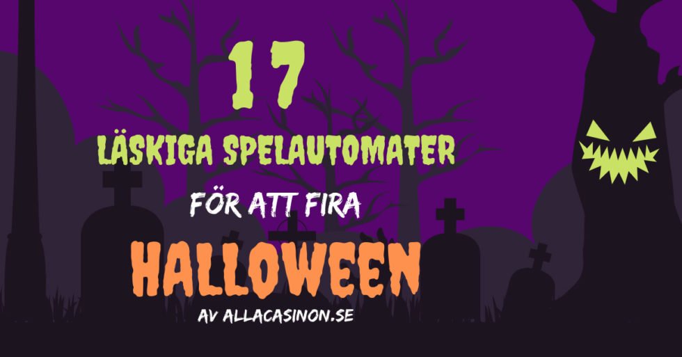 Fira halloween och vin stor med de olika läskiga spelautomater