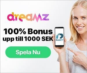 Dreamz casino 100% välkomstbonus 