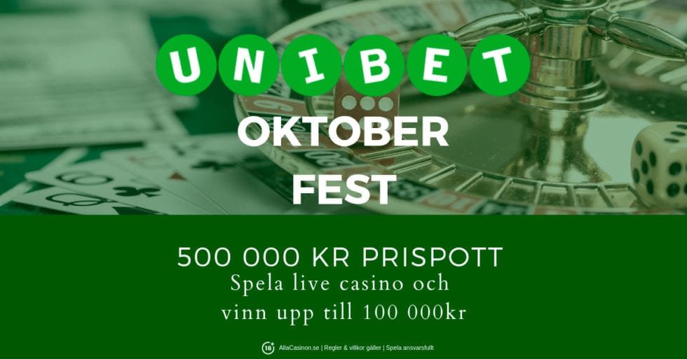 Oktober fest hos Unibet - 500 000 kr i prispott