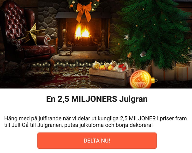 LeoVegas Julkalender 2018 - En 2,5 miljoner julgran