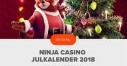 ninja casino julkalender 2018
