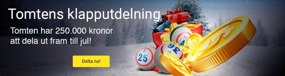 Unibet bingo julkalender - upp till 250 000 kr i prispott Unibet bingo julkalender - upp till 250 000 kr i prispott