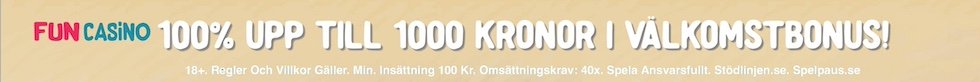 Fun Casino välkomstbonus 1000