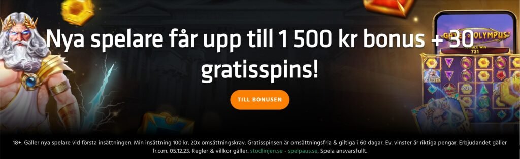 Expekt Casinos välkomstbonus 1 500 kronor och gratisspins