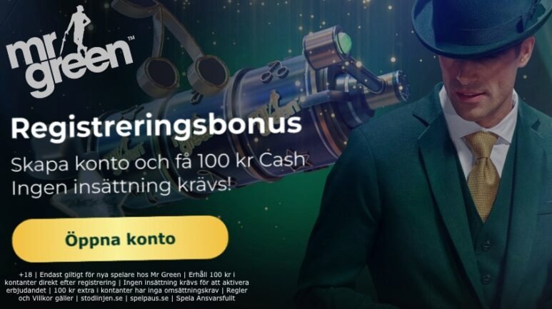 100 kr gratis casino utan insättning vid registrering